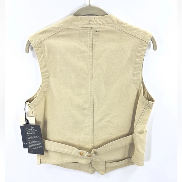 Vintage Ralph Lauren Utility Vest Size Small Safari Sleeveless Made In USA Tan - Picture 4 of 12